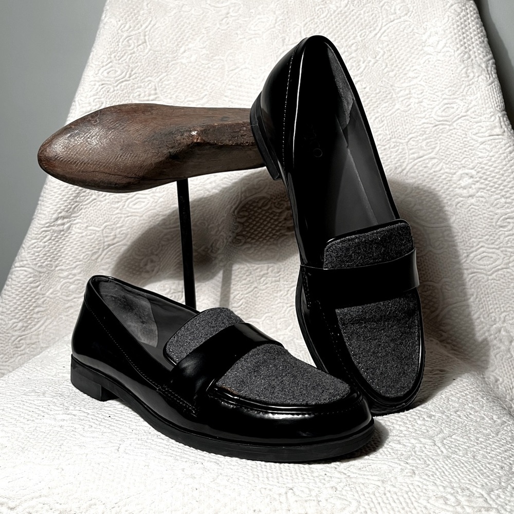 Franco Sarto Patent Leather / flannel grey and black Women's loafers